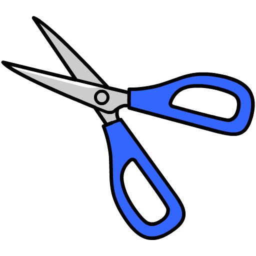 scissors image and clickable choice for game